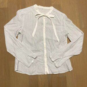 Muji Striped Cotton Blouse